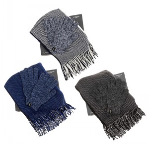 MENS LUXERY SCARF GLOVES SET